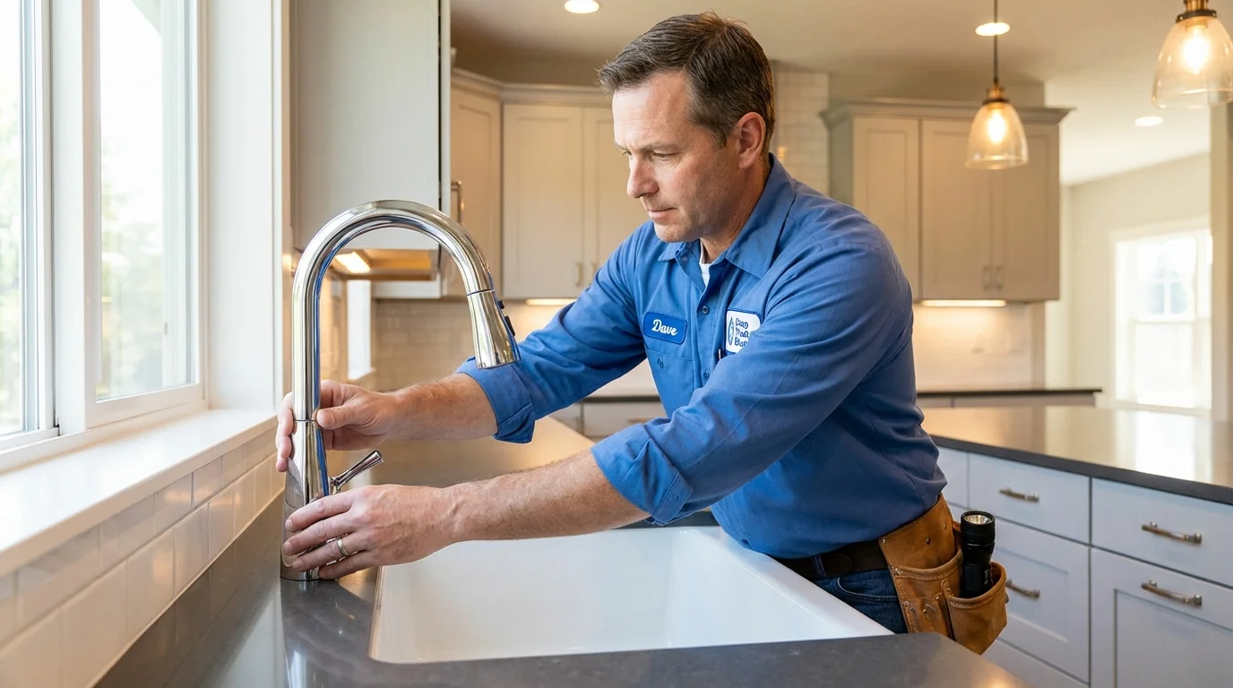 Kitchen faucet installation by Johns Plumbing LLC in Carrier Mills